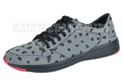 GUCCI MENS SNEAKERS BRAVA REFLEX LEOPARD PRINT TRAINERS $595 sz 10.5G 11