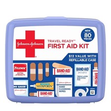 Portable Emergency First Aid Kit 80 Piece Travel Ready Supplies