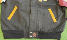 Jeff Hamilton Washington Redskins NFL Leather Jacket Size XXL Authentic Black 