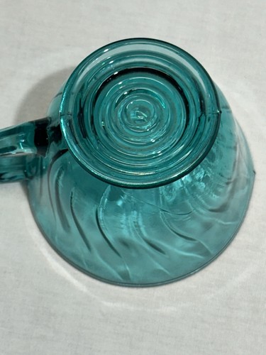 Vintage Jeannette Glass Swirl Ultramarine Depression Glass Coffe/Tea Cup 1937/38 - Picture 6 of 9