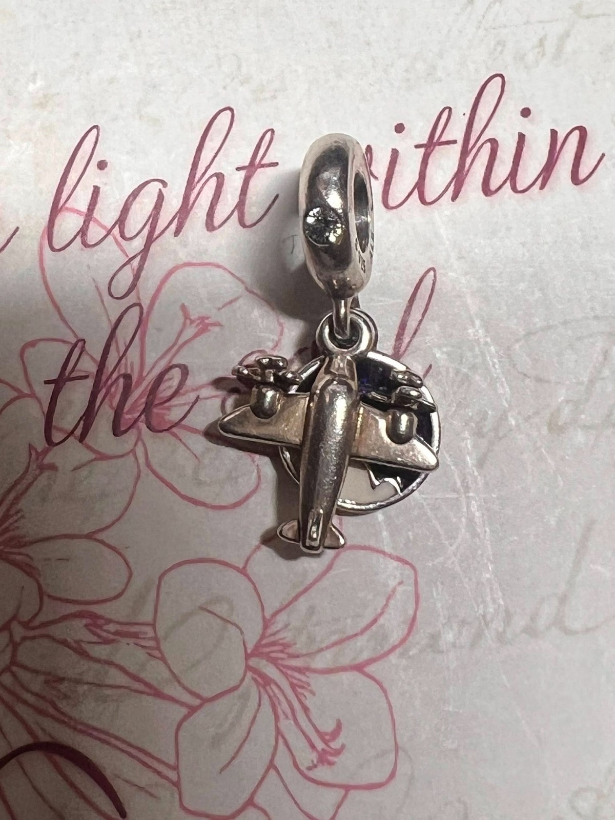 Authentic Pandora Propeller Plane Dangle Charm #7… - image 1
