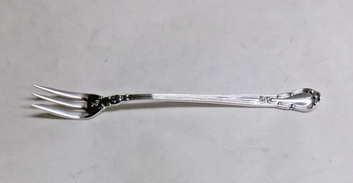 CHANTILLY STERLING SILVER SEAFOOD COCKTAIL FORK-ORNATE/POPULAR 1895 GORHAM