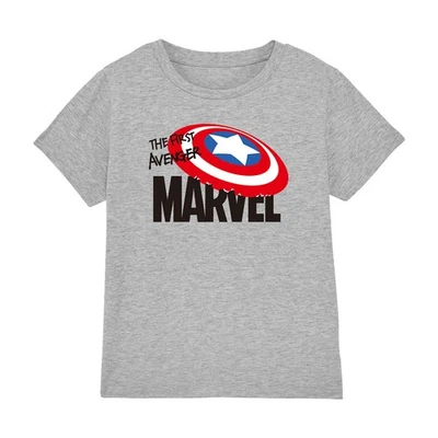 MARVEL COMICS Captain America First Avenger Jungen T-Shirt 7-13 Jahre, Heather Grey