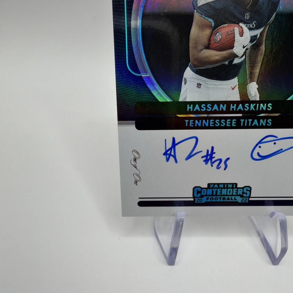 2022 Panini Contenders Rookie Roundup Hassan Haskins #RRA-HH Auto RC 1/1 - Image 2 of 3
