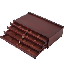MEEDEN 4-drawer Wood Artist Supply Storage Box Portable Beechwood Multifunctiona