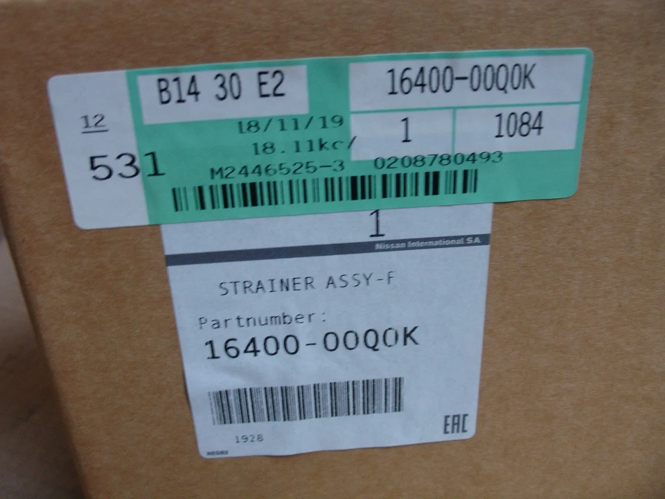 Filtro de combustible 1640000Q0K negro para Nissan Juke NV200 Micra Note Cube Foto 2 de 2