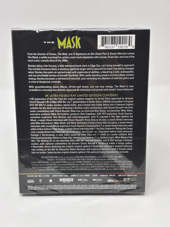The Mask 1994 (4K Ultra HD, 2025) Brand NEW (Sealed)-SLIPCOVER-Free Box Shipping - Image 2 of 2