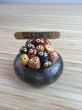 Retro 70’s  Pet Rock "ROCK CONCERT" Paperweight MCM Hand Painted