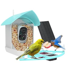 Smart Bird Feeder with Camera,AI Identify Birds Breed,Solar Powered WiFi FHD ...