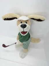 Vintage Duffers Bendable Golfer Dog Stuffed Animal Duffers 24k company 15" 1994