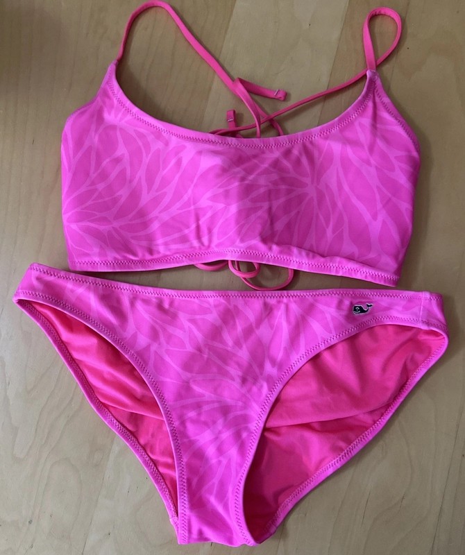 Vineyard Vines girls bikni pink Top S Bottom XS