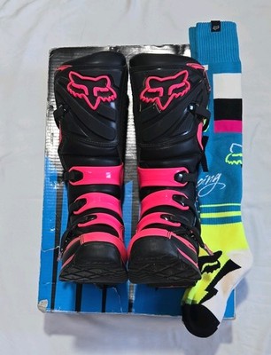 Fox Racing Size 10 W Women's COMP 5 Motocross Riding Boots Black