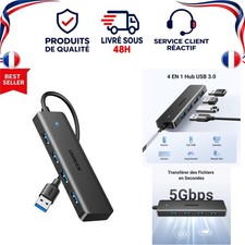 UGREEN Hub USB 3.0 4 Ports Ultra Fin Multiport pour PC 15cm
