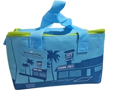 Trader Joe's Mini Insulated Lunch Bag Blue Green Cooler Tote Limited Edition NWT