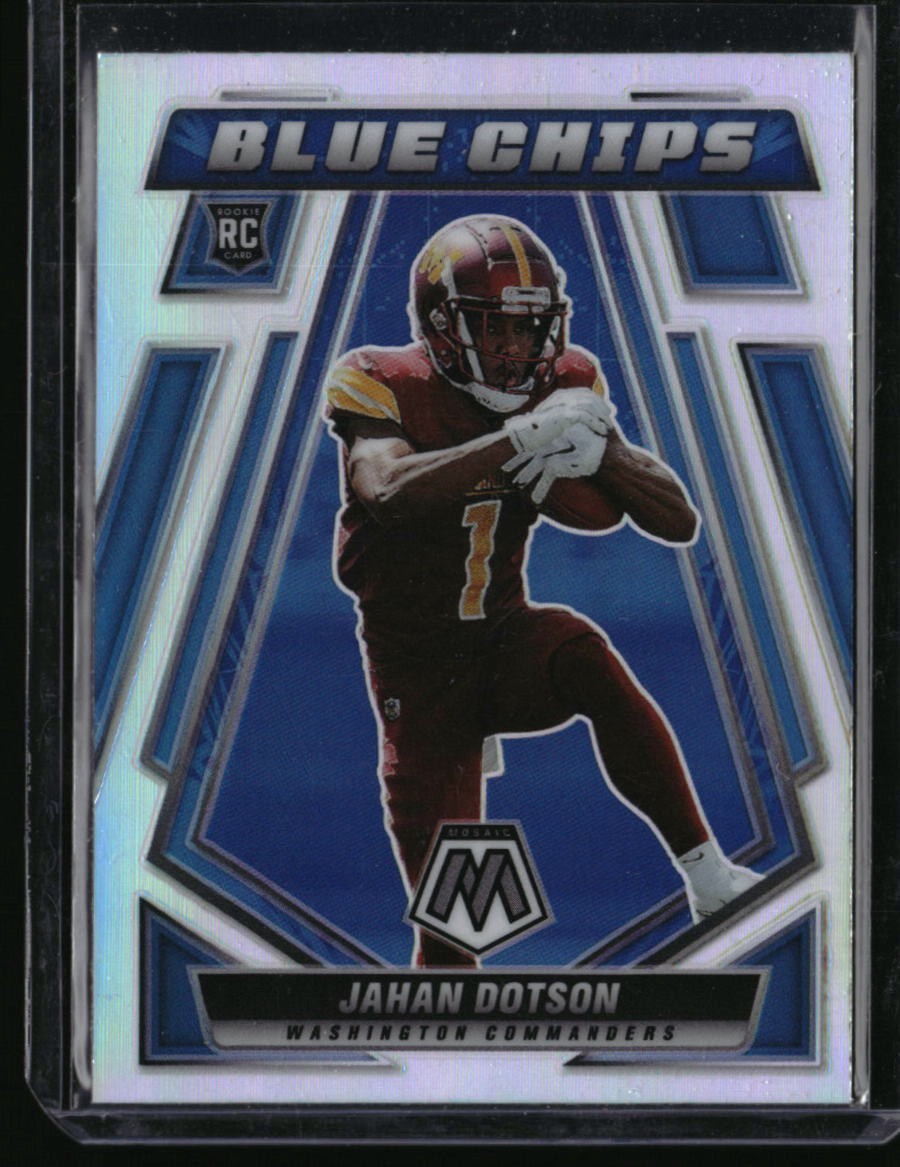 2022 Panini Mosaic Jahan Dotson Blue Chips No Huddle Silver Commanders