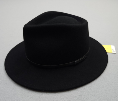 NEW Yellow 108 Eastwood Fedora Hat Mens Medium Black 100  display picture 2