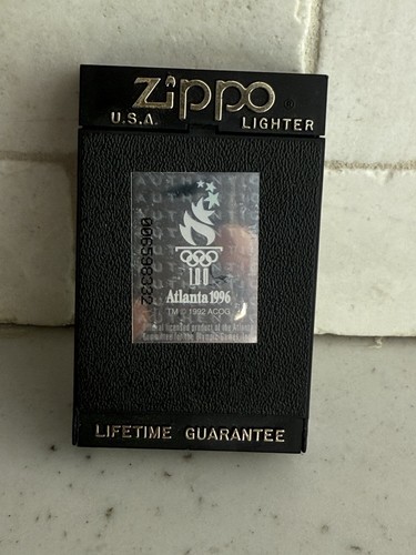NEW Sealed/unfired Zippo Atlanta Olympics 1996 Limited Editions With Box Black