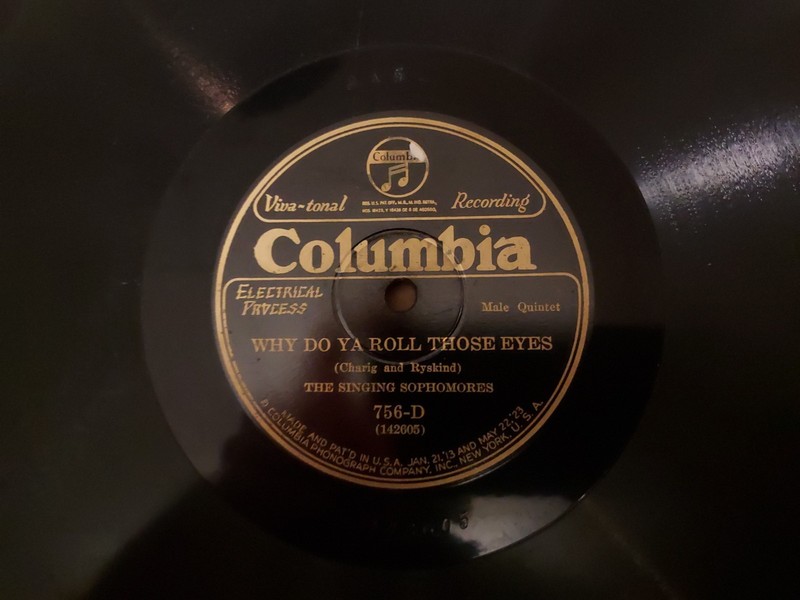 1927 COL.Vivatonal 78/THE SINGING SOPHOMORES-Vocal Quintet w. Piano../E