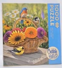 New  Factory Sealed Cobble Hill: Summer Bouquet 1000 Piece Puzzle Flowers Birds