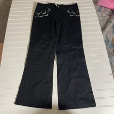 Cache Black Studded Stretch Pants Size 6