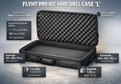 Flyht Pro HSC Hard Shell Case ''L'' DJ Equipment Transport Tasche SchutzBox