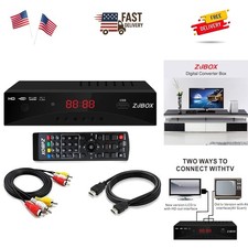 Digital TV Converter Box, ATSC Tv Tuner - for Analog HDTV Live 1080P with Rec...