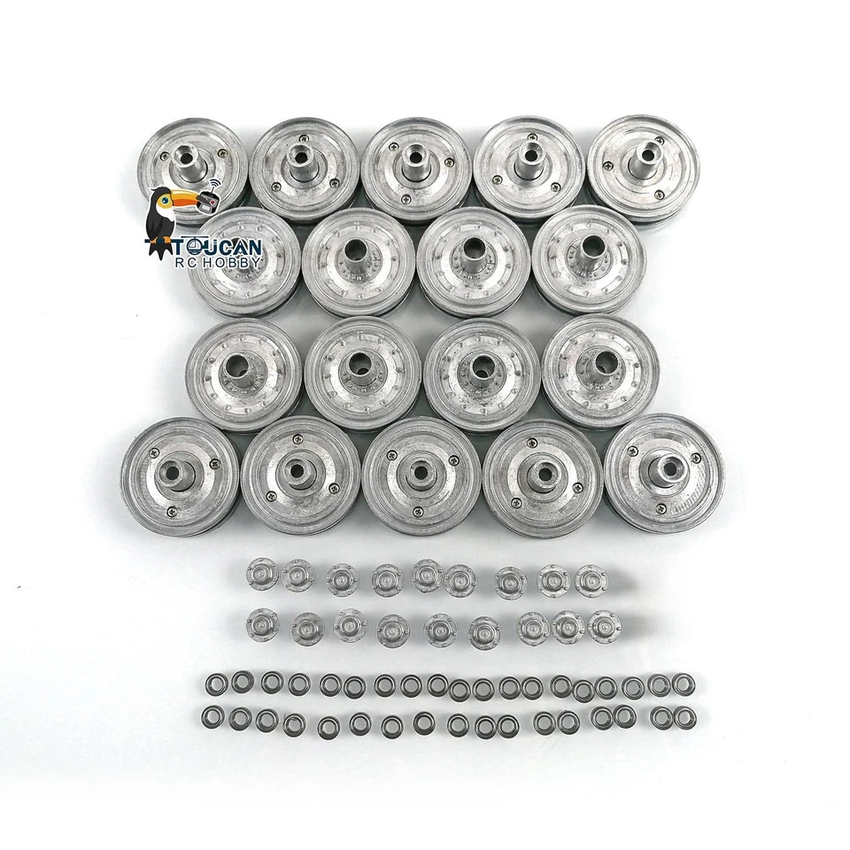 Henglong Metal Road Wheels Spare Parts for 1/16 3888A German King Tiger RC Tank - Image 2 of 4