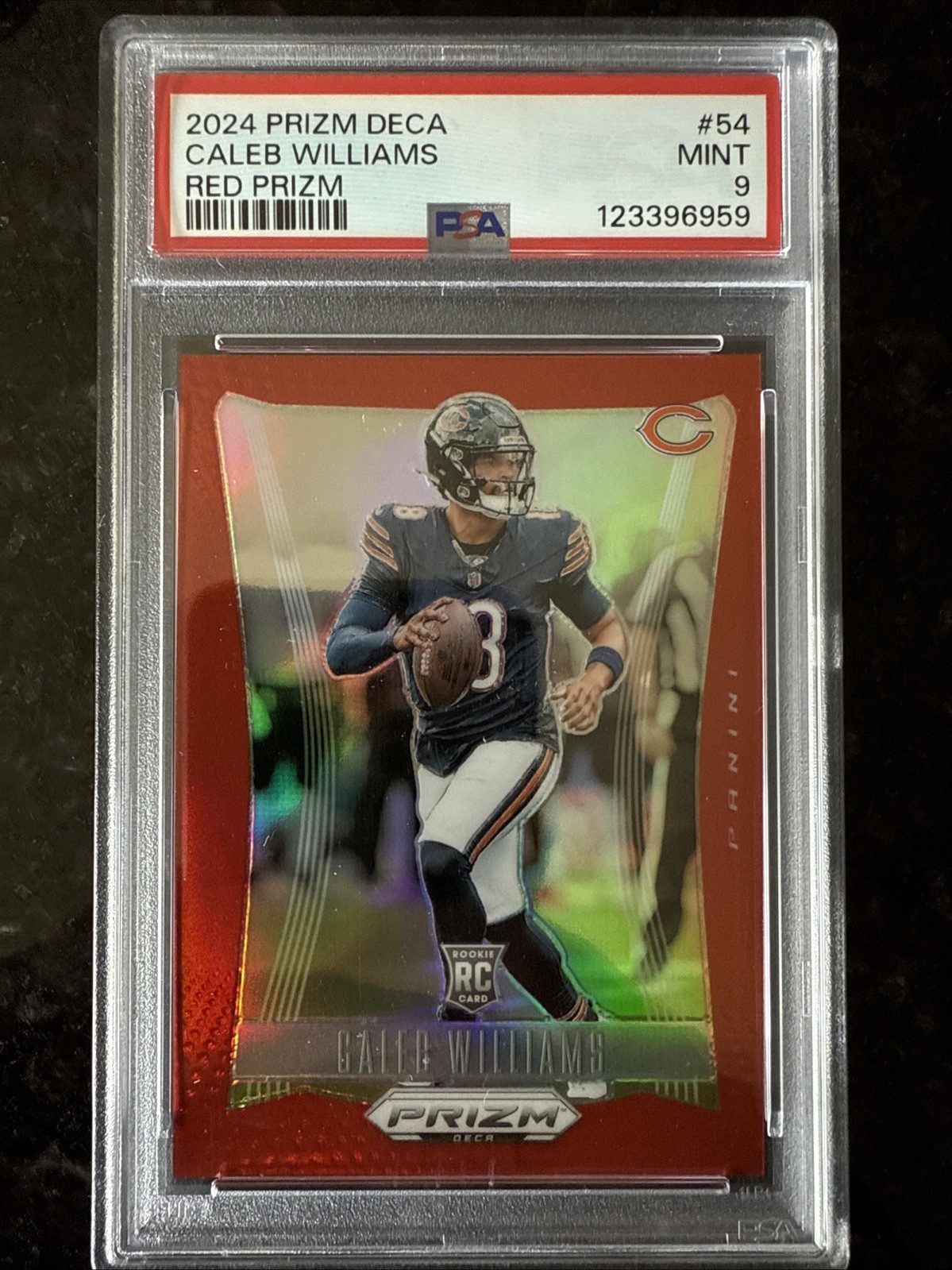 2024 Panini Prizm Deca - Caleb Williams #54 Red Prizm /199 (RC)