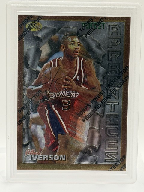 1996-97 Topps Finest Allen Iverson Apprentices 69 Rookie Card RC Coating