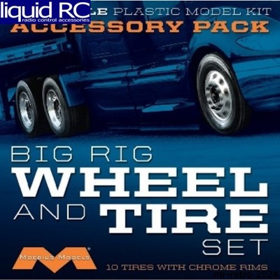 Moebius Models 1010 1/25 Semi Wheels/Tires (10 pk)