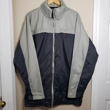 Vintage Nike 000 Track Black Gray Silver Tag Windbreaker Jacket Men  s Size XXL