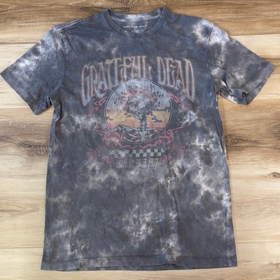 American Eagle Grateful Dead Men XS T-Shirt Cotton Tie Dye Grey 1987 Tour