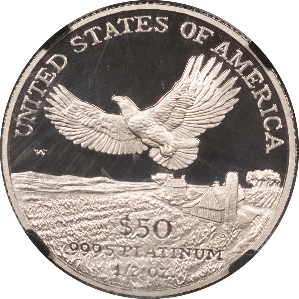 2000-W $50 PROOF AMERICAN PLATINUM EAGLE, 1/2 OZ - NGC PF-70 UCAM LIBERTY LABEL - Image 3 of 3