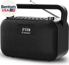 Powerbyte - Portable FM Radio with Powerful 30W Stereo Bluetooth Speakers  SD C