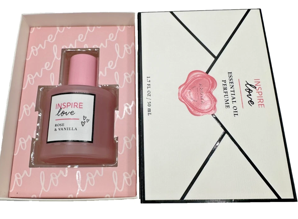 Perfume de aceite esencial de rosa y vainilla Bath & Body Works Aroma Inspire Love 1,7 oz Foto 2 de 4