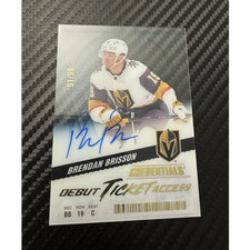 Upper Deck Brendan Brisson Golden Knights 2024-25 Credentials Debut Auto /99
