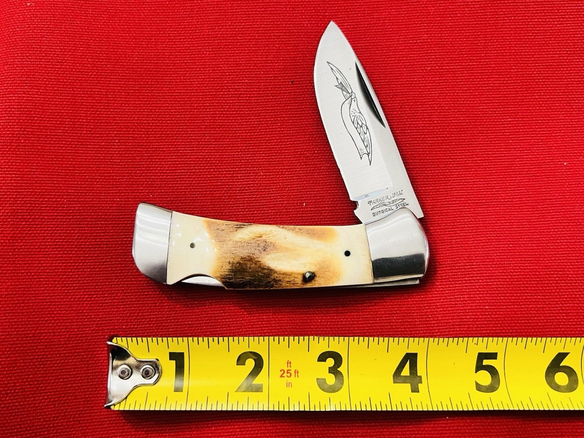 1980s PARKER IMAI K-538 EAGLE BRAND LOCKBACK DROP POINT HUNTER