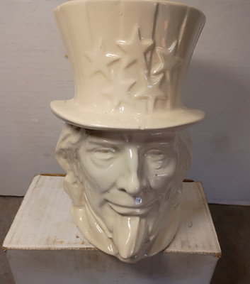 Vintage Uncle Sam McCoy head vase  7''