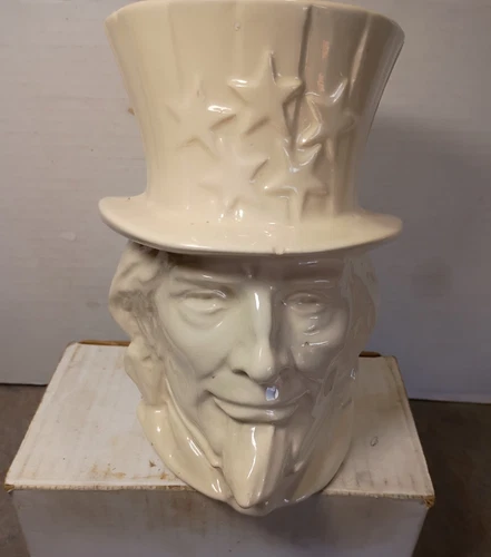 Vintage Uncle Sam McCoy head vase  7"