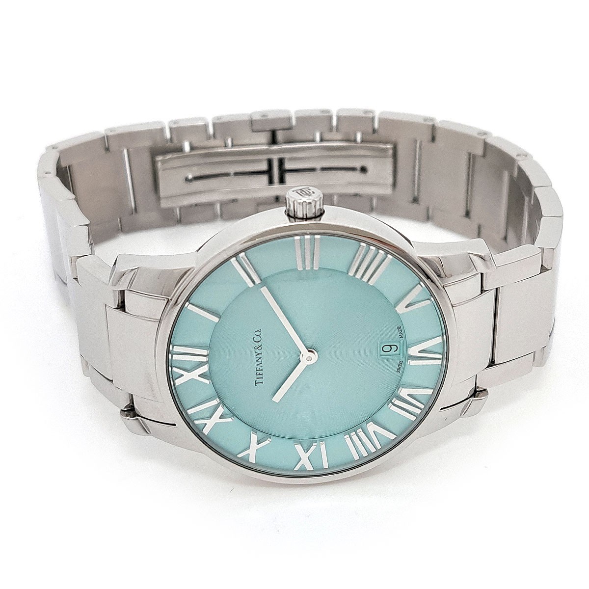 TIFFANY Atlas 2-Hand 63452769 Blue Case Size 37.5mm Men's Used
