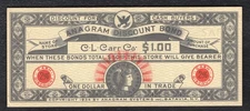 1934 $1 ONE DOLLAR ANAGRAM DISCOUNT BOND BATAVIA, NY OBSOLETE SCIRP NOTE AU