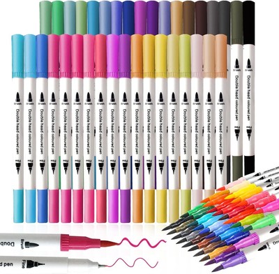 Art Brush Markers Pens for Adult Coloring Books, School Supplies Kids... 
