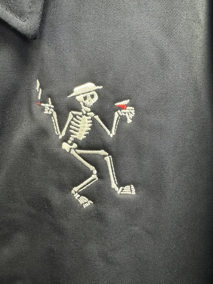 VTG SOCIAL DISTORTION Dickies Lined Eisenhower Black Jacket Embroidered Size L - Image 3 of 4