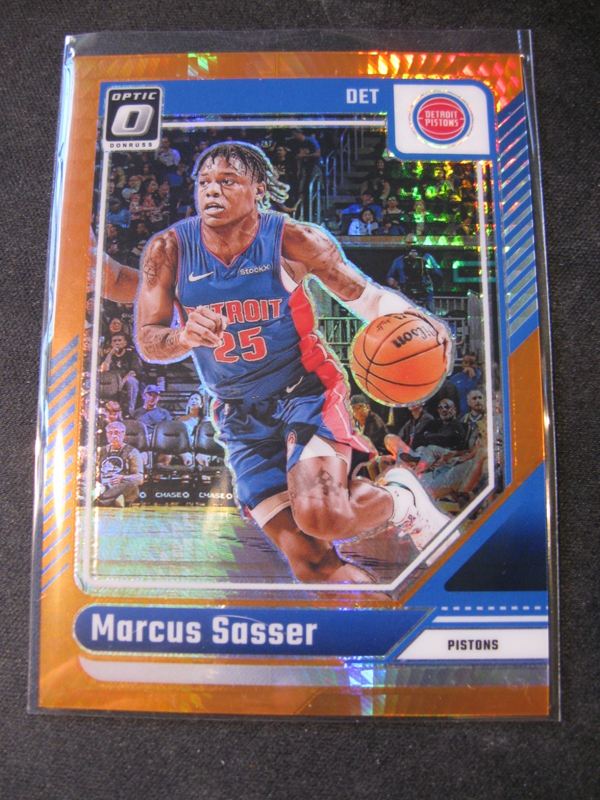 MARCUS SASSER 2024-25 Donruss Optic ORANGE HYPER #202 DETROIT PISTONS /299
