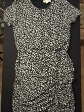 Michael Kors Camo Print Ruched Waist T-Shirt Dress Size Medium