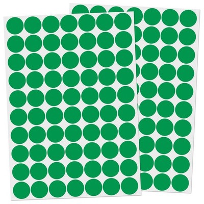 1400 Pcs Green Dot Stickers 3/4'' Round Color Coding Label 3/4 inches, 