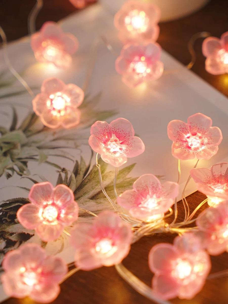 New Led 1M Flower String Light Fairy Pink Cherry Blossom Lights Battery |  eBay