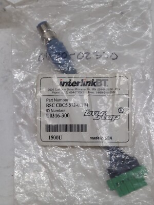 INTERLINK BT RSC CBC5 572-0.1M BusStop U0316-30 5-PIN CABLE  NEW SHIELD BAG 