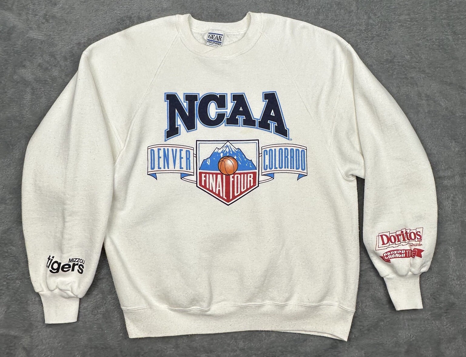 Vtg Gear for Sports Sweatshirt Mens Large NCAA Final Four Tournament Denver READ