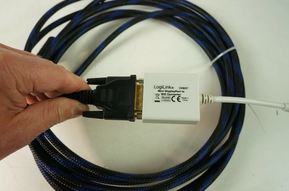 Kabel 5 Meter HDMI auf DVI mit LogiLink CV0037 Mini Display Port S-3000 - Bild 4 von 4